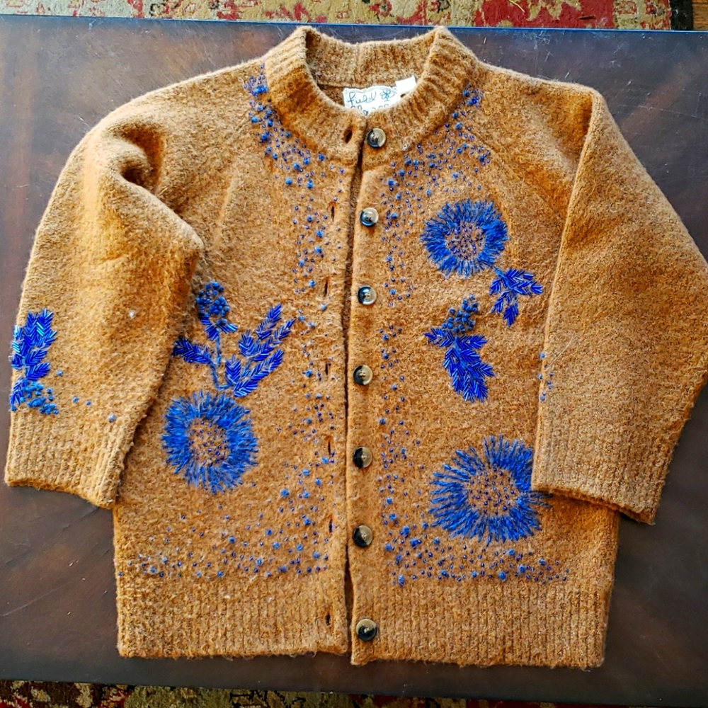 Anthropologie Cardigan Sweater with Beaded Detail